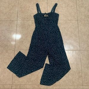 Green and white Polka dot jumpsuit Size Small
